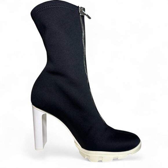 Alexander McQueen Shoes - Alexander McQueen Neoprene Zip Booties 37.5 EU NWT